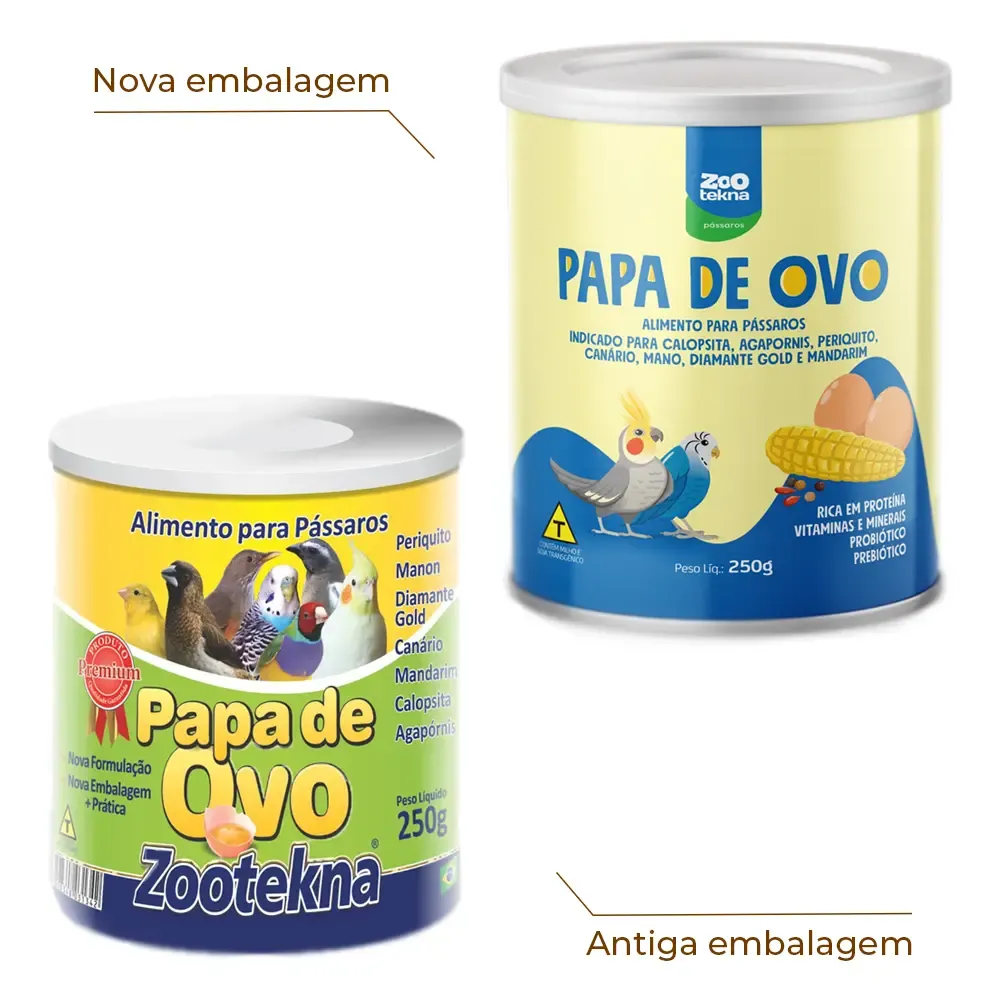 Papa de Ovos para Pássaros Zootekna